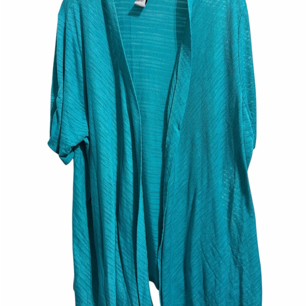 Catherines Vibrant Teal Open Cardigan 3X
